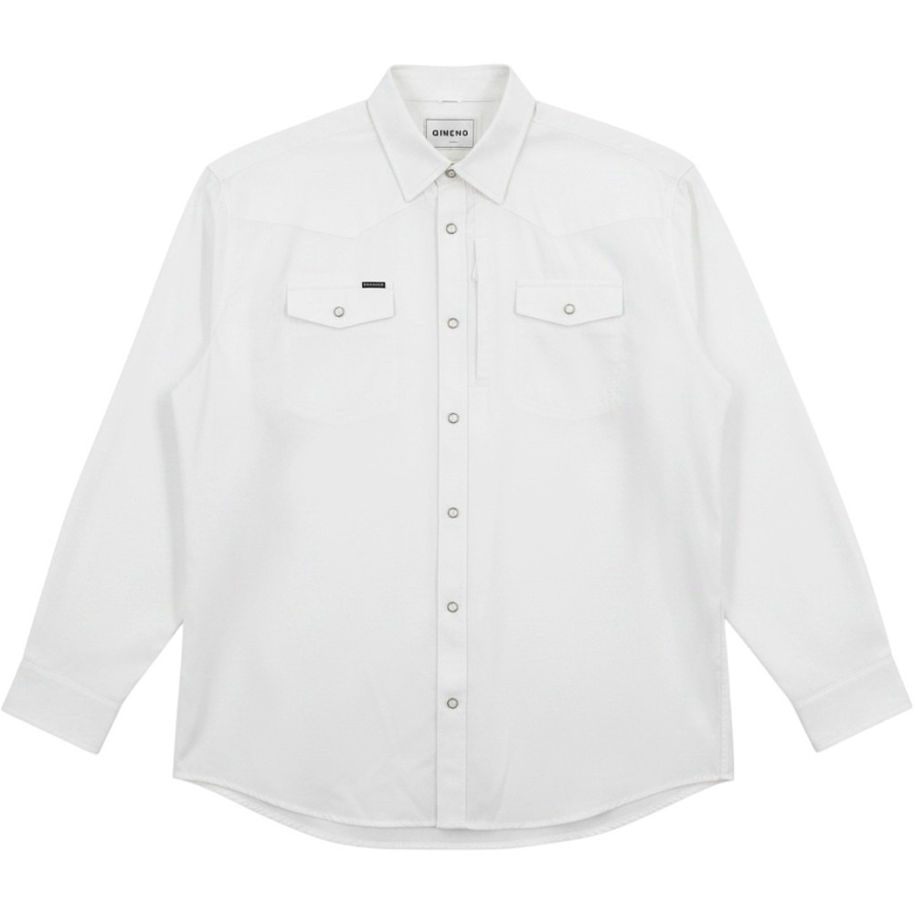 Poncho Western Performance Snap Shirt White Long Sleeve Mens XXL Button Up